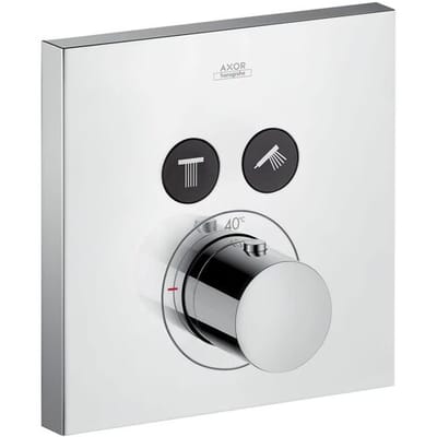 AXOR Showerselect square afdekset thermostaat met stopkraan voor 2 functies chroom