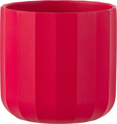 J-Line bloempot Summer - keramiek - roze - medium - 2 stuks - Ø 15 cm