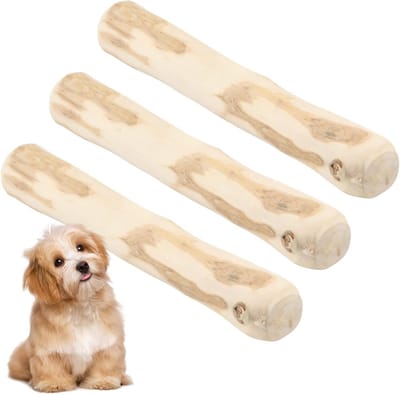SnelShoppen - 3 Pack Houten Kauwspeelgoed voor Honden - Natuurlijke Coffee Wood Chewing Sticks - Duurzaam en Tandheelkundig - Geschikt voor Kleine en