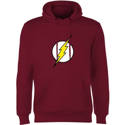 Justice League Flash Logo Hoodie - Burgundy - S