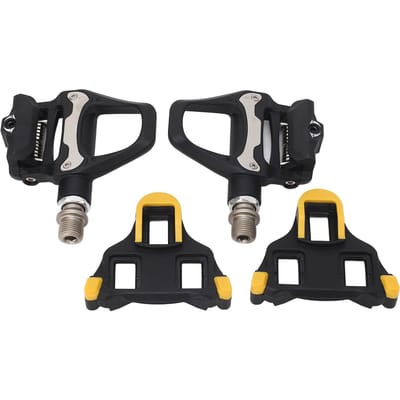 Pédales de Vélo de Route avec Système SPD Tension Réglable Axe en Chrome Moly Pédales de Vélo Auto-Bloquantes Efficaces black