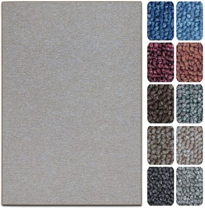 FLOORDIREKT Tapijtloper London - Vlakke Lussenpool - Op Maat Gemaakt - Modern & Easy Care - Beige - 67 x 100 cm