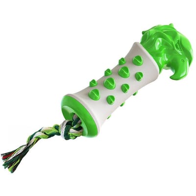 Fournitures pour animaux de compagnie Nouveaux jouets pour chiens Sceptre Bâton de nettoyage des dents Brosse à dents anti-rongement pour chien 8.6*6.2*20cm green