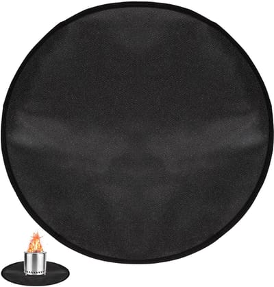 Dailygoods- Vuurplaatsmat 50,8cm - Vuurvaste Ondergrillmat - Grillbeschermende Mat - Wasbare Mat - Siliconen Glasvezeldoek - Geschikt voor Buitenbarbecue - Grillmat