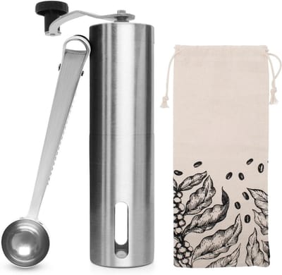 Core® Coffee Grinder - Moka Pot - Koffiemolens - 40 gram capaciteit - 120 watt motor - Zilver - 5cm x 14cm x 18cm