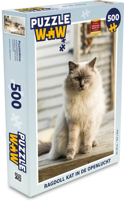 Puzzel Ragdoll kat in de openlucht - Legpuzzel - Puzzel 500 stukjes