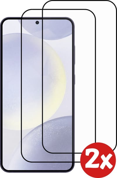 Smartphonica Screenprotector Geschikt voor Samsung Galaxy S24 Plus - Full Cover Tempered Glass with Round Edge - Gehard glas met Afgeronde Hoeken - 2-Pack geschikt voor Samsung Galaxy S24 Plus