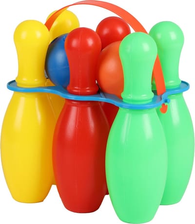 Sunnydays Bowling kegels set - 6 kegels en 2 ballen - Voor binnen en buiten