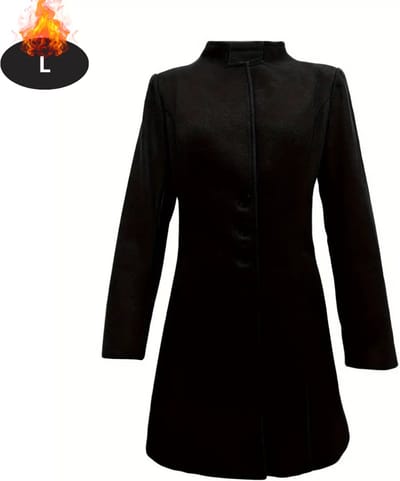 Livano Mantel Dames - Tussenmantel - Jas - Mantelpakje - Trenchcoat - Overjas - Overcoat - Winter - Zwart - L