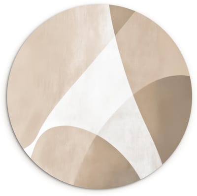 WallCircle® Wandcirkel 120x120 cm - Muurcirkel Vloeiende vlakken - Harmonieus - Golvend - Muurdecoratie woonkamer - Wanddecoratie slaapkamer - Kamer decoratie accessoires - Ronde schilderijen XXL