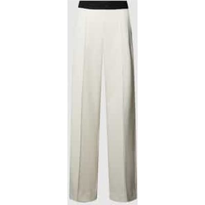 Wide fit stoffen broek met elastische band