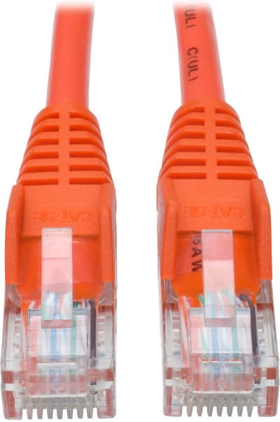 Tripp-Lite N001-006-OR Cat5e 350 MHz Snagless Molded UTP Patch Cable (RJ45 M/M), Orange, 6 ft. TrippLite
