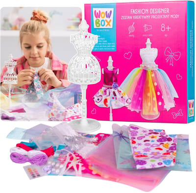 WOW BOX – Creatieve set Modeontwerper voor kinderen, set voor het ontwerpen van kleding DIY 8+