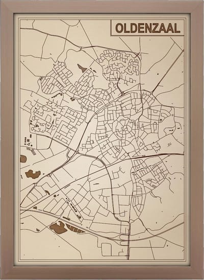 Decoratief Beeld - Houten Van Oldenzaal - Hout - Bekroned - Bruin - 21 X 30 Cm