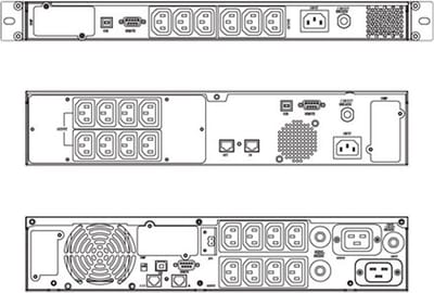 ROLINE LineSecure III 1000R - Lijninteractieve UPS, 19" rack versie