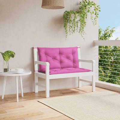 vidaXL - Tuinbankkussens - 2 - st - 100x50x7 - cm - stof - roze