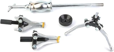 Lagertrekker set - Gereedschap set - Onderdelen demonteren - Met vergrendelfunctie - 5 delig - Zilverkleurig