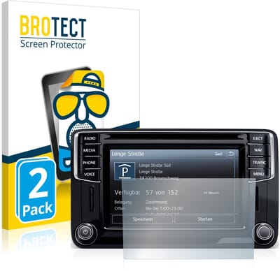 BROTECT - Screenprotector voor Volkswagen Amarok Discover Media 6.5" 2015 - Folie Beschermfolie matte 2 Stuks
