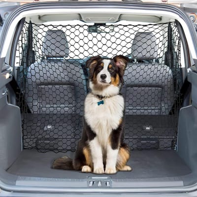 Hondenrek Auto - Scheidingsnet Kofferbak - Veilig Reizen - Op Maat Gemaakt - 1 x 1 x 1 cm - Zwart