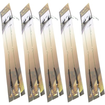 5 Set Karpervissen Onderlijnen Lijn Metalen Haken Aas Draad Haakonderlijnen Visaccessoire11# beige