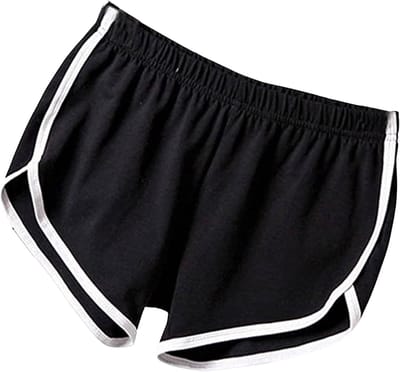 Stijlvolle Dames Sport Broekje / Short | Hardloop / Fitness Broek | Zwart - L