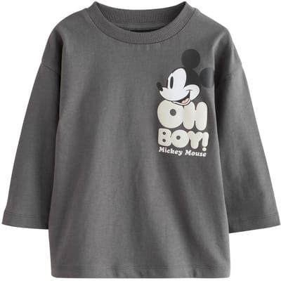 Next - Jongens - Mickey Mouse™ T-shirt met lange mouwen - Grijs