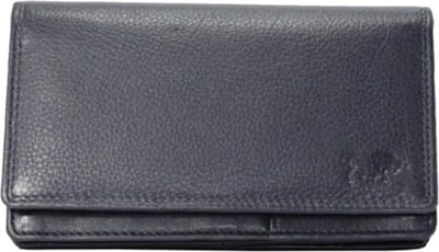 Leren Dames Portemonnee Donkerblauw Leer - Ideale Dames Portemonnee Donkerblauw Leer - 18 Pasje