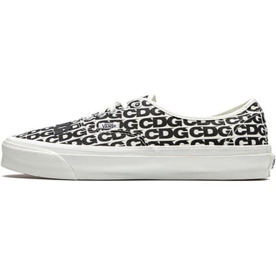 Vans Authentic Comme des Garcons Zwarte Hiel Tab (Gebogen Rubber) 38