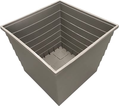 BERA WaterUps zelfwaterende Bloempotten voor Buiten - Grijs - 48x48x43 cm - Plantenbakken voor Buiten