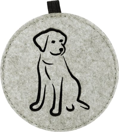Onderzetters Vilt Hond - Set van 4 - Ø 9 cm