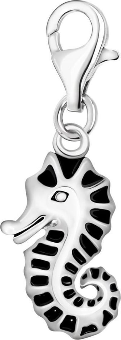 Quiges – 925 - Zilver – Charm - Bedel - Hanger - 3D Zeepaard - met – sterling - zilver - karabijnslot - geschikt - voor -Bedelarmband HC049