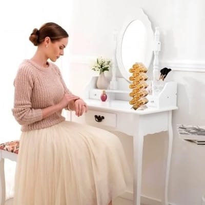 Lipstick Organizer met 32 Compartimenten voor Cosmetica, Ideaal voor Slaapkamer en Bureau, Modern en Minimalistisch Ontwerp