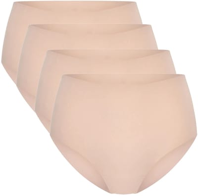 Beeren dames maxi slips Invisible - 4-pack Nel - maat L/XL - caffè latte