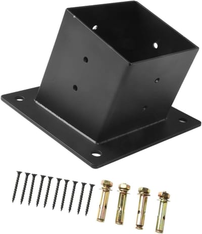 Pergola Beugels - Daksteunen Paviljoen - Buitenstructuur Bouwen - Schuine Dak Ontwerp - For 4x4 Palen - Zwart