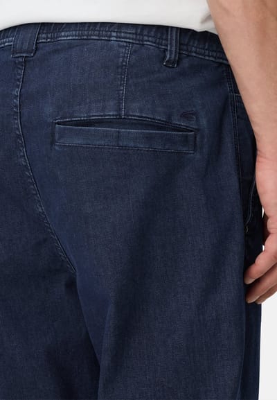 camel active Casual chino met Relaxed Fit in denimlook - Maat menswear-34/30 - Indigoblau