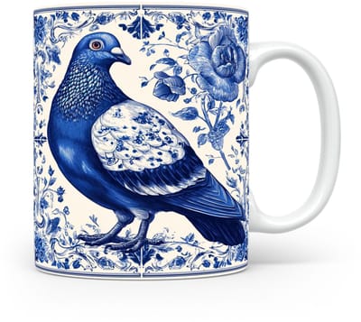 Mok Duif Beker voor koffie of tas voor thee, cadeau voor dierenliefhebbers, moeder, vader, collega, vriend, vriendin, kantoor, opa, oma, hond, kerst, sinterklaas, verjaardag