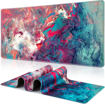 StayPowered XXL Muismat - Verbeter je game-ervaring moeiteloos - Extra Groot 900x400 mm - Gladde Oppervlakte - Antislip Onderkant - Professioneel Gestikte Randen - Waterdicht - Eenvoudig Schoon te Maken - Abstract - Levering Sneller dan Aangegeven!