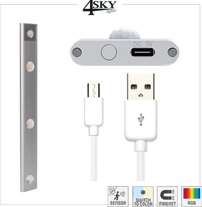 Oplaadbare USB-C RGB led strip met magneetfunctie en PIR functie UNIEK !!!!