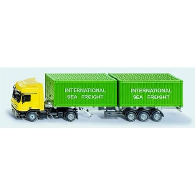 SIKU 3921, Mercedes-Benz Vrachtwagen met twee Containers, schaal 1:50, metaal/kunststof