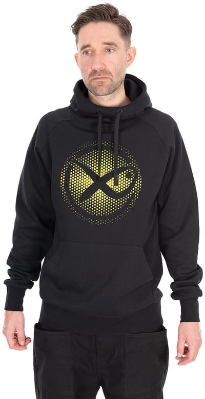 Matrix Large Fade Logo Hoody Black-Lime – Comfortabele Hoody met Groot Matrix Logo - Maat : Small