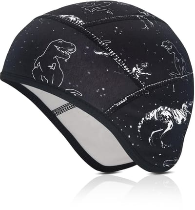 Dailygoods - Wintermuts voor kinderen, wintermuts voor fiets met oorbescherming, winddicht, warm, schedel cap voor kinderen, voor helm, meisjes en jongens