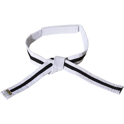 Wit/zwart/wit klittenband riem budō kind Kwon