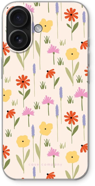 Case Company® - Hoesje geschikt voor iPhone 16 hoesje - Floral - Soft Cover Telefoonhoesje - Bescherming aan alle Kanten en Schermrand