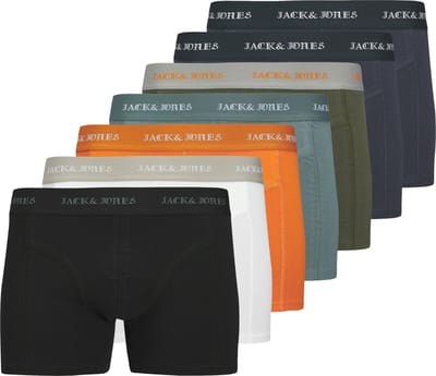 JACK&JONES - JACMILES SOLID TRUNKS 7 PACK - Heren - Onderbroeken