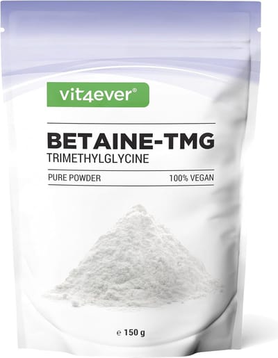 Betaïne (TMG) - 150 g - Betaïne uit suikerbieten - 99% zuiverheid - Trimethylglycine - Hoog gedoseerd - Veganistisch