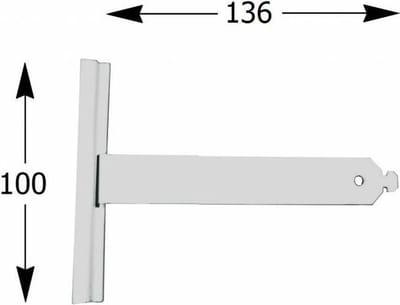 Selve Ophangveer rolluik, lengte 123 t/m 198 mm, mini-E profiel - Rolluik ophangveren