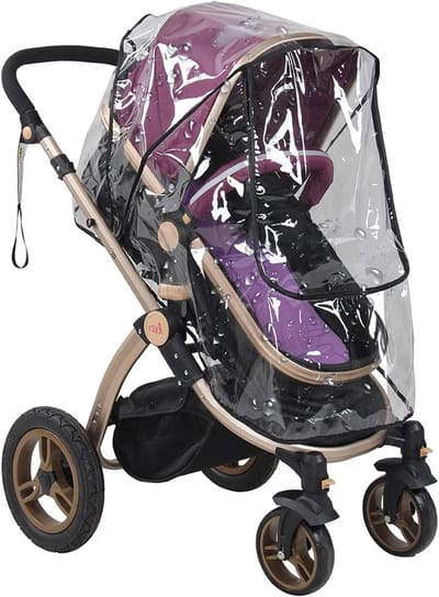 Waterdichte Regenhoes voor Babybuggy's - Universele Bescherming voor Kleine en Middelgrote Kinderwagens