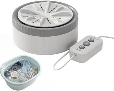 Mini Wasmachine - Draagbare Washer - Delicate Stoffen Wassen - Diepe Reinigingstechnologie - Compact Formaat - Grijs