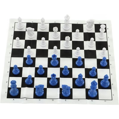 Internationale Plastic Schaken Set Met 25CM Plastic Film Schaakbord PS Internationaal Schaken voor Volwassenen black