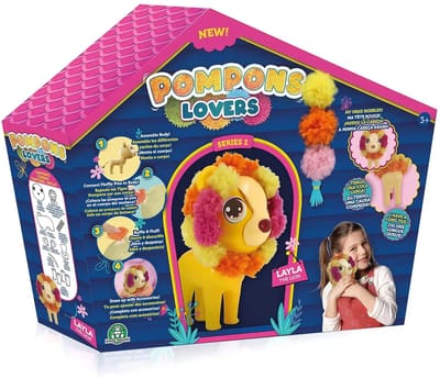 Ruffle Fluffies Pompons Lovers - Kleurrijke zachte knuffel